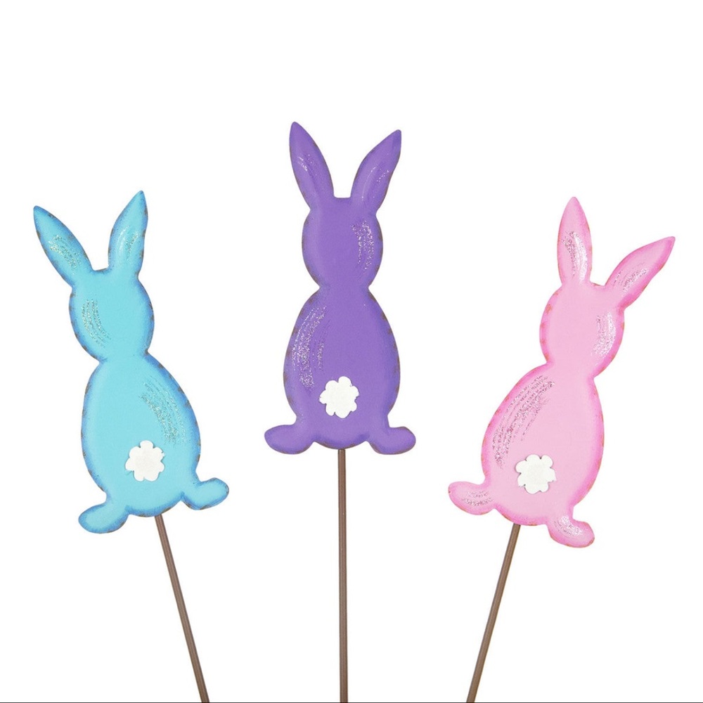 Fenced Bunny Trio by The Round Top Collection. Set of three.